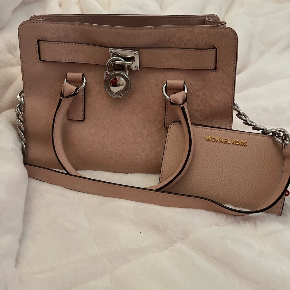 Michael Kors pink purse & wallet